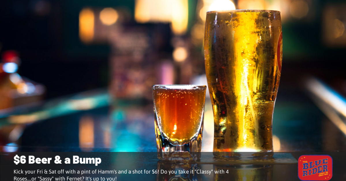 Kick your Fri & Sat off with a pint of Hamm's and a shot for $6! Do you take it "Classy" with 4 Roses....or "Sassy" with Fernet? It's up to you!