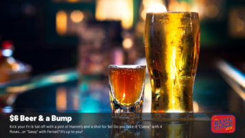Kick your Fri & Sat off with a pint of Hamm's and a shot for $6! Do you take it "Classy" with 4 Roses....or "Sassy" with Fernet? It's up to you!