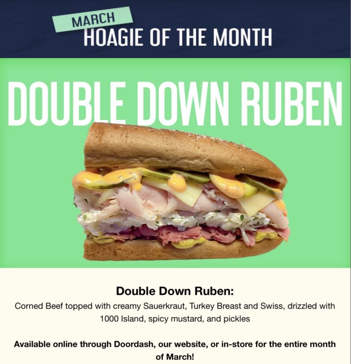 Hoagie of the month 🍀Double Down Ruben